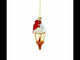 Majestic Red Cardinal Perched on Lantern Blown Glass Christmas Ornament