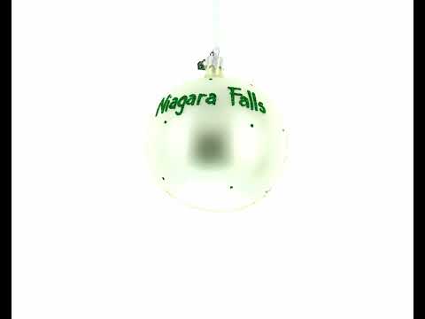 Adorno navideño con bola de cristal de las Cataratas del Niágara, Canadá, EE. UU., 4 pulgadas