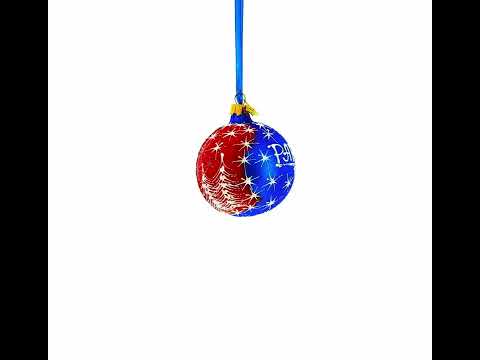 Eiffel Tower, Paris, France Glass Ball Christmas Ornament 3.25 Inches