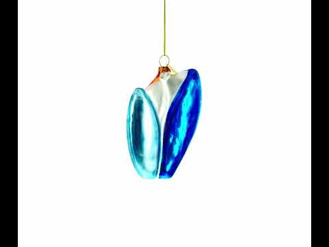 Colorful Surfing Boards Blown Glass Christmas Ornament