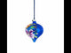 Multicolored Lilies Glass Onion Finial Christmas Ornament