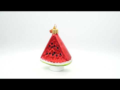 Watermelon Slice Mini Glass Christmas Ornament