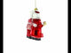 Mr. and Mrs. Santa Baking Cake Blown Glass Christmas Ornament