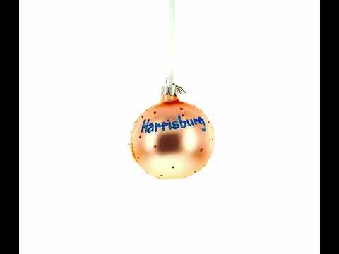 Pennsylvania State Capitol, Harrisburg, Pennsylvania, USA Glass Ball Christmas Ornament 3.25 Inches