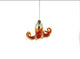 Octopus Blown Glass Christmas Ornament