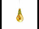 Swirls on Champagne Bejeweled Pear Shape Glass Ornament