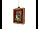 Van Gogh Inspired Dog Portrait Glass Christmas Ornament