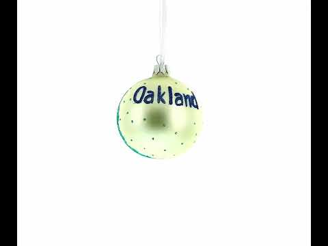 Oakland, California Glass Ball Christmas Ornament 3.25 Inches