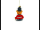 Charming Teddy Bear in King's Guard Uniform Blown Glass Christmas Ornament