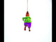 Jovial Clown Performing on Trumpet Glass Christmas Ornament