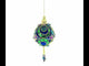 Royal Blue Jeweled  Gold Filigree Accents and Tassels Christmas Ornament