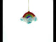 Rainbow Over Clouds Blown Glass Christmas Ornament