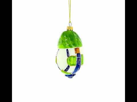 Cuckoo Clock Mini Glass Christmas Ornament