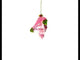 Vibrant Hummingbird with Hibiscus Glass Christmas Ornament