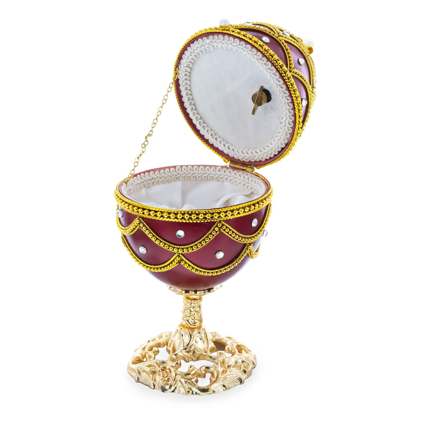 BestPysanky online gift shop sells Faberge replicas Imperial royal collectible Easter egg decorative Russian inspired style jewelry trinket box bejeweled jeweled enameled decoration figurine collection house music box crystal value for sale real