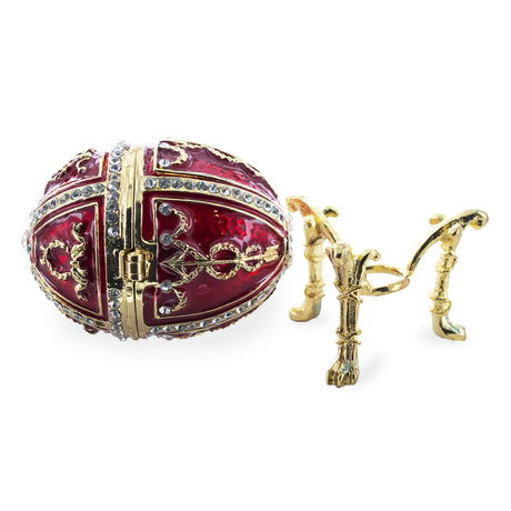 1895 Rosebud Royal Imperial Easter Egg with Clock Surprise ,dimensions in inches: 2.9 x 1.7 x 1.7