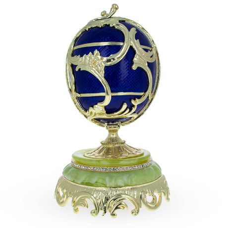 1899–1903 Spring Flowers Royal Imperial Easter Egg 9 Inches ,dimensions in inches: 6.35 x 3 x 3