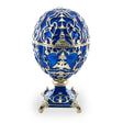 Pewter 1912 Tsarevich Royal Imperial Easter Egg in Blue color Oval