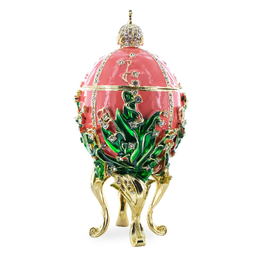 BestPysanky online gift shop sells Faberge replicas Imperial royal collectible Easter egg decorative Russian inspired style jewelry trinket box bejeweled jeweled enameled decoration figurine collection house music box crystal value for sale real