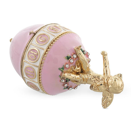 1910 The Colonnade Musical Royal Imperial Easter Egg ,dimensions in inches: 6.4 x 3.4 x 3.4