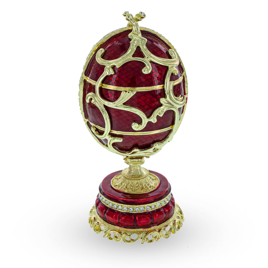 BestPysanky online gift shop sells Faberge replicas Imperial royal collectible Easter egg decorative Russian inspired style jewelry trinket box bejeweled jeweled enameled decoration figurine collection house music box crystal value for sale real