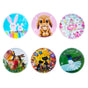 Plastic Bunnies, Hummingbird, Cats Easter Theme Fridge Magnets in Multi color Round