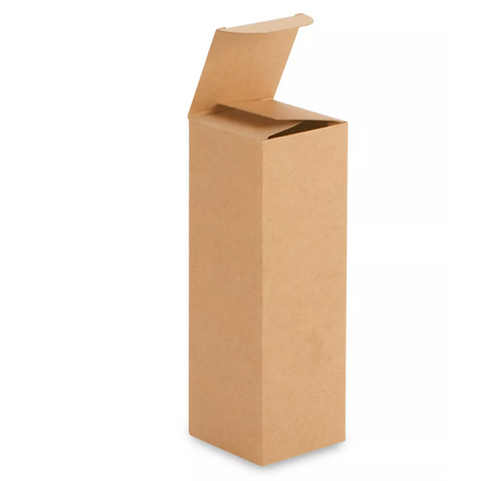 Paper Brown Kraft Paper Gift Box 2 x 2 x 6 Inches in White color Rectangular