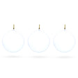 Plastic Set of 3 Clear Plastic Ball Ornaments 4.7 Inches in Clear color Round