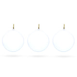 Plastic Set of 3 Clear Plastic Ball Ornaments 4.7 Inches in Clear color Round