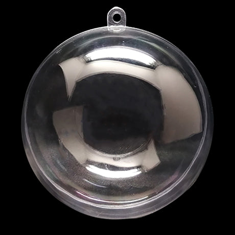 Set of 3 Clear Plastic Ball Ornaments 4.7 Inches ,dimensions in inches: 4.7 x 4.7 x 4.7