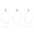 Plastic Set of 3 Clear Plastic Egg Ornaments 3.4 Inches (86 mm) in Clear color Oval