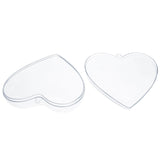 Set of 3 Clear Plastic Heart Ornaments 3.05 Inches ,dimensions in inches: 3.1 x 3.05 x 1.8