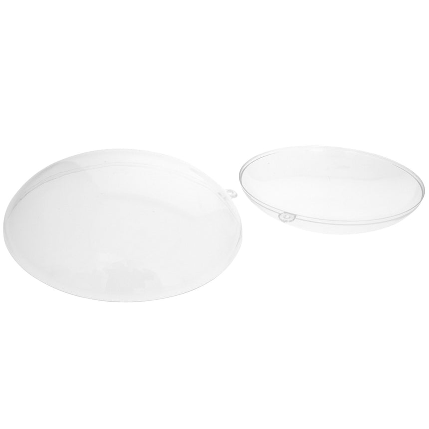 Set of 3 Clear Plastic Disc Ornaments 4.5 Inches (110 mm) ,dimensions in inches: 4.5 x 2 x 4.5