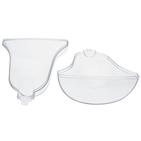 Set of 3 Clear Plastic Bell Ornaments 3.7 Inches (94 mm) ,dimensions in inches: 3.7 x 3.35 x 2.7