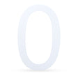 Wood Arial Font White Painted MDF Wood Number 0 (Zero) 6 Inches in White color