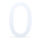 Wood Arial Font White Painted MDF Wood Number 0 (Zero) 6 Inches in White color