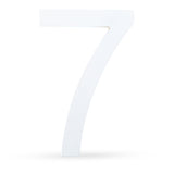 Wood Arial Font White Painted MDF Wood Number 7 (Seven) 6 Inches in White color