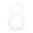 Wood Arial Font White Painted MDF Wood Number 8 (Eight) 6 Inches in White color