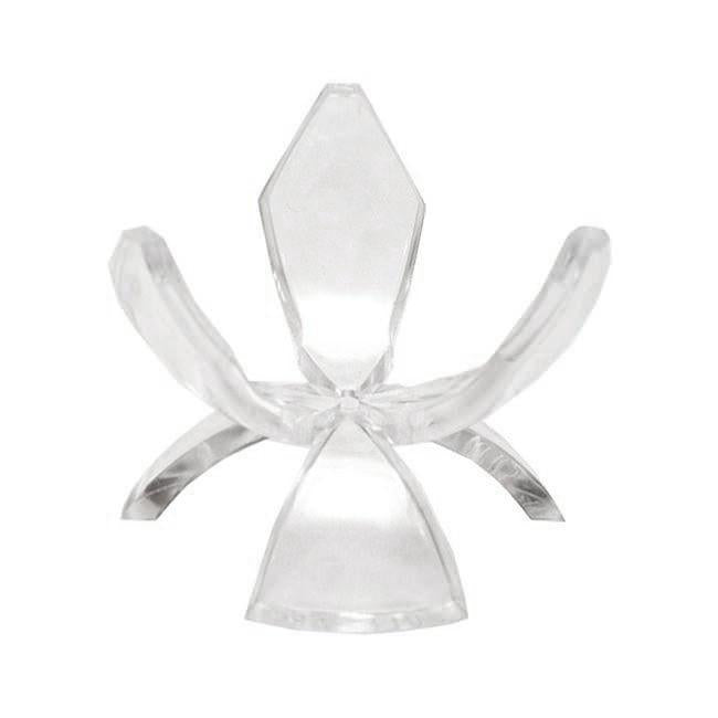 Plastic Clear Plastic Tulip Tripod Clear Egg Stand Holder 1.5 Inches in Clear color