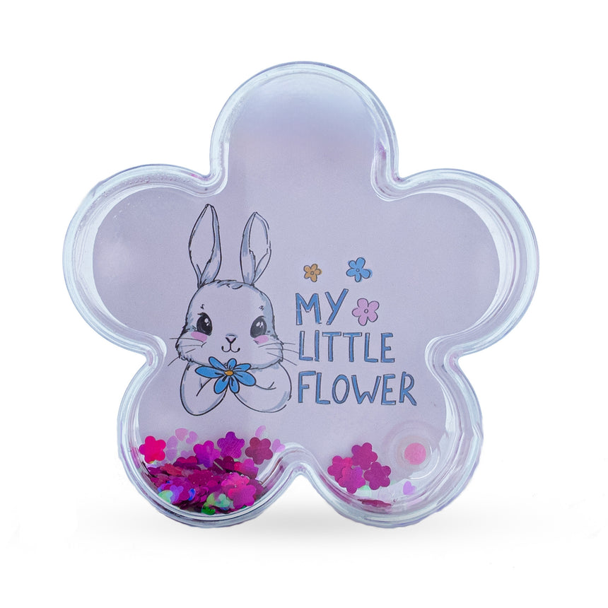 Plastic Flower-Shaped Clear Acrylic Plastic Water Globe Picture Frame in Clear color Star