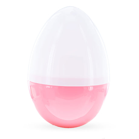 Large Bunny Giant Jumbo Size White and Pink Plastic Easter Egg 10 Inches ,dimensions in inches: 10 x 7 x 7