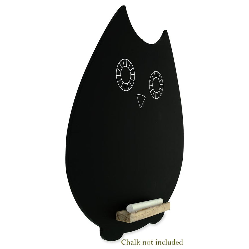 Set of 2 Owl-Shaped Chalkboards Blackboards for Erasable Hanging Signs and Displays