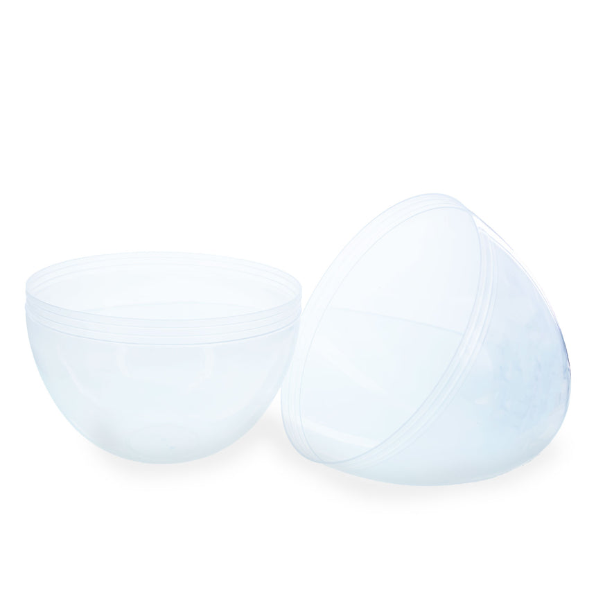 Set of 2 Giant Transparent Jumbo Size Clear Plastic Easter Eggs 10 Inches ,dimensions in inches: 10 x 7.1 x 7.1