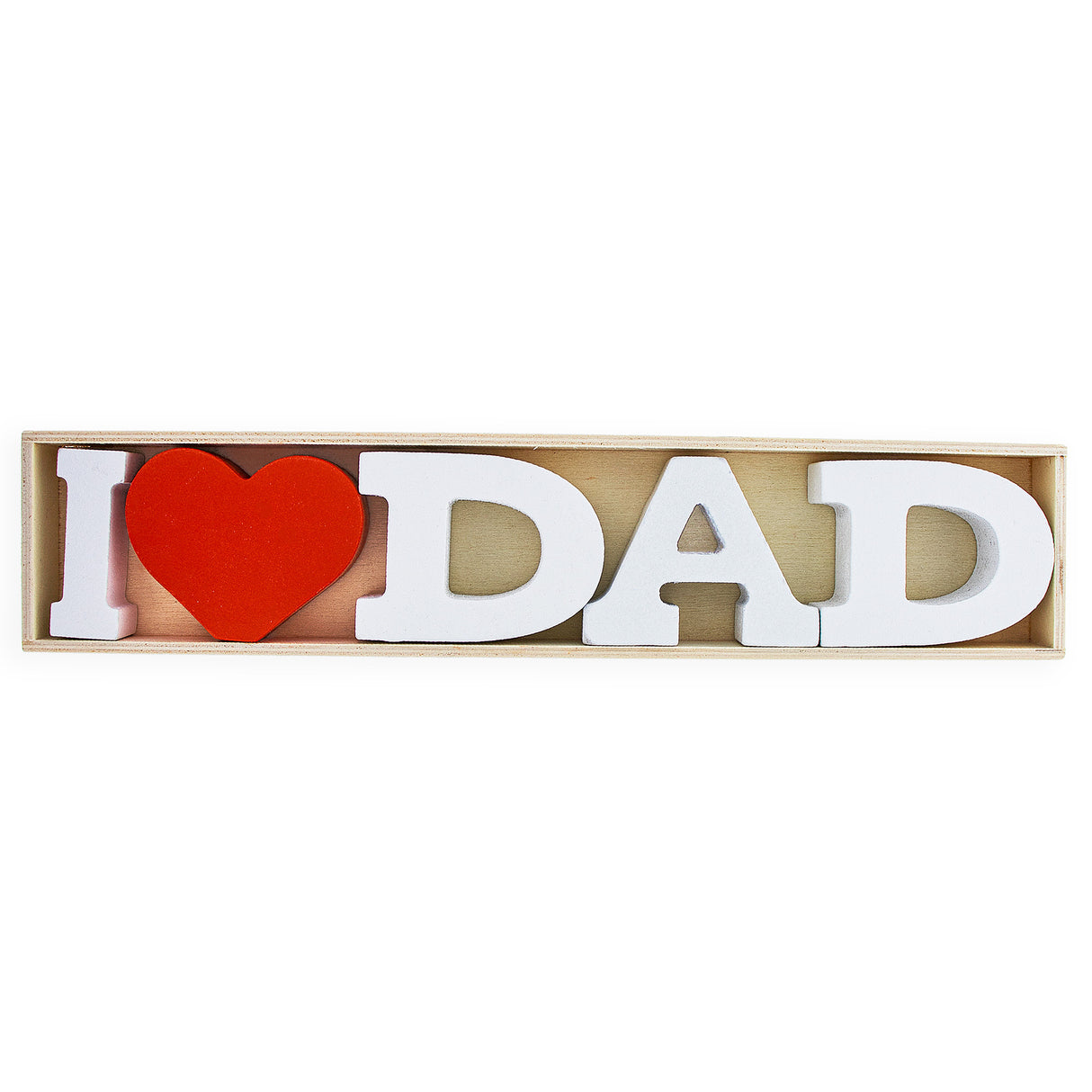 I Love Dad Wooden Letters Sign Father's Day Gift