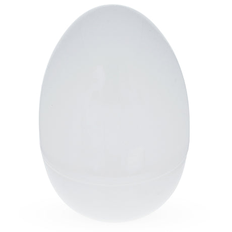 Snowy Delight: Set of 2 White Plastic Jumbo Size Easter Eggs 10 Inches ,dimensions in inches: 10 x 7 x 7