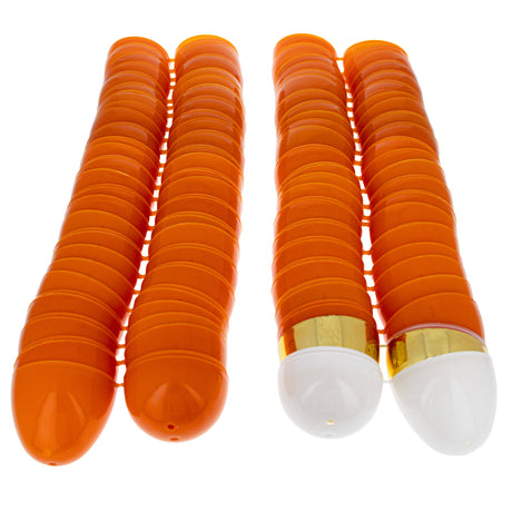 Set of 46 Orange, 1 Gold, and 1 White Plastic Easter Egg, 2.25 Inches Each ,dimensions in inches: 2.25 x 1.75 x 1.75