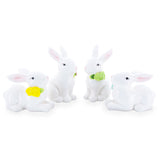 Resin Set of 4 Porcelain Easter Bunnies 4 Inches in Multi color