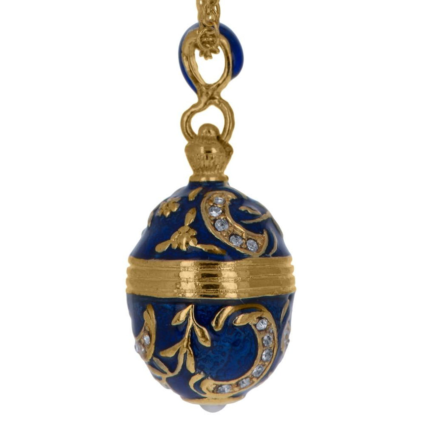 BestPysanky online gift shop sells jewelry Russian Easter egg pendant necklace charm locket jeweled enameled crystals vintage style Faberge Swarovski