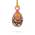 Pewter Royal Pink Enameled Egg Pendant Necklace in Pink color Oval